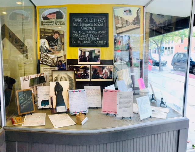 Thank You Letters - Historyir Window Display - Delaware County Historical Society - Delaware Ohio
