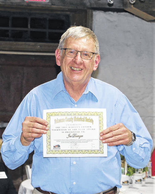 Joe Dwenger - Volunteer of the Year -2019 Volunteer Recognition - Delaware County Historical Society - Delaware Ohio