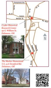 Meeker Homestead - Location Map - Delaware County Historical Society - Delaware Ohio