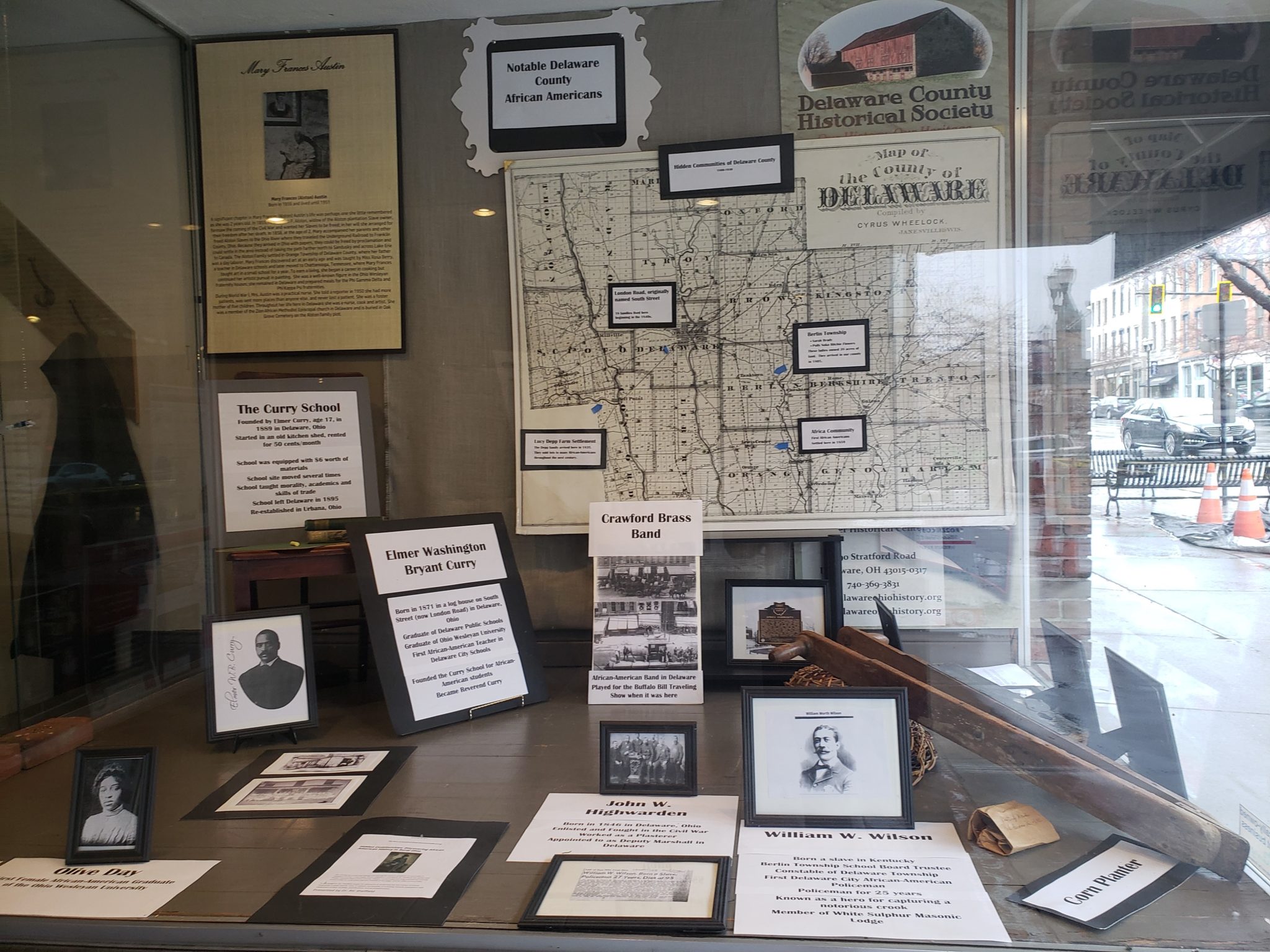 Hair Studio Window - Exhibit - Black History Month - Delaware County Historical Society