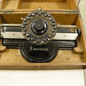 Adopt-A-Memory - 1902 Lambert Typewriter